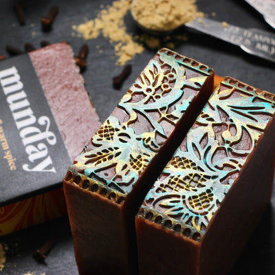 Thanaka & Warm Spice Natural Artisan Soap with a hit of cinnamon, clove and all-spice
