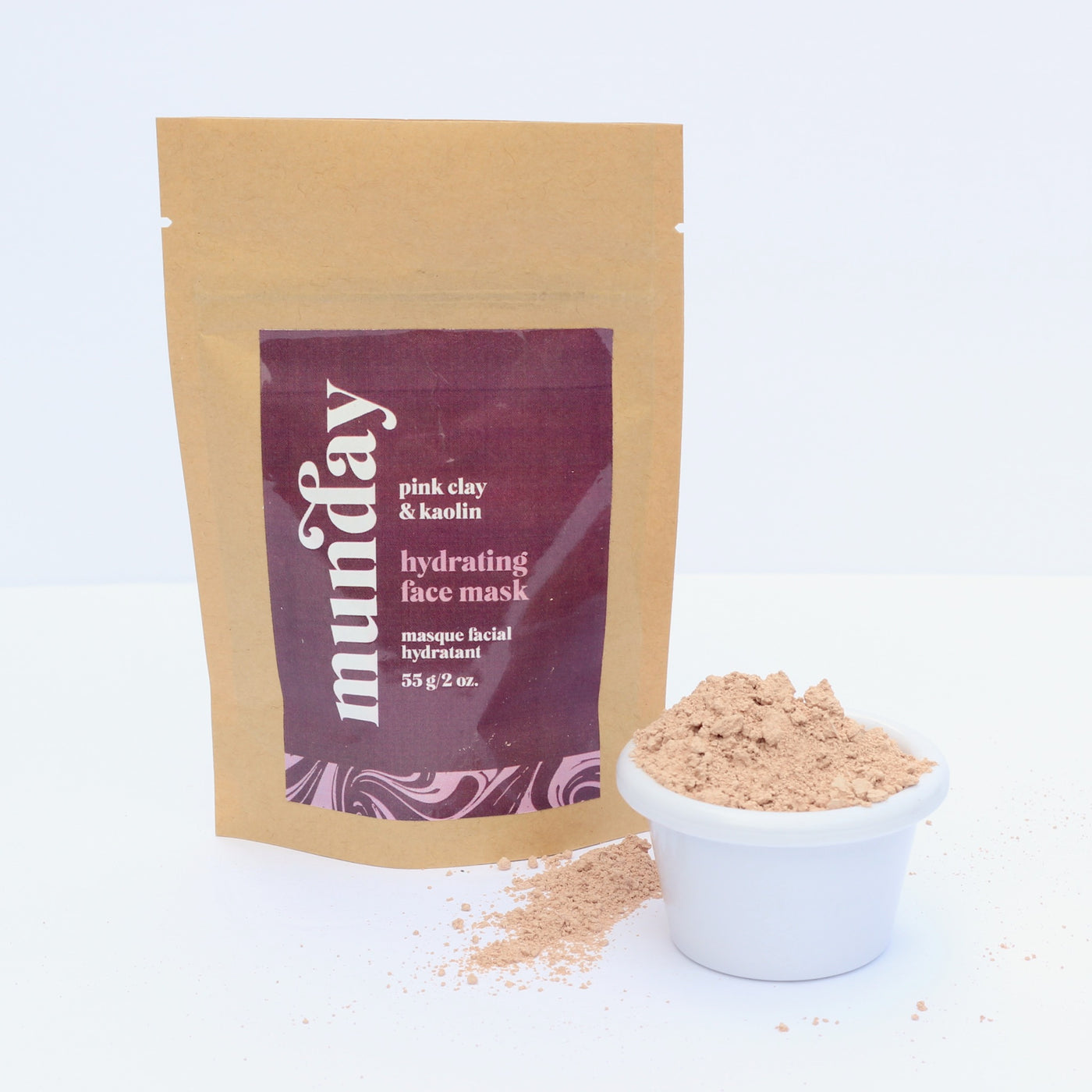 Hydrating Face Mask with pink clay, kaolin, rose petals, hibiscus and rose essential oil